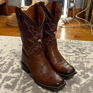 Brown Leather Cowgirl Boots